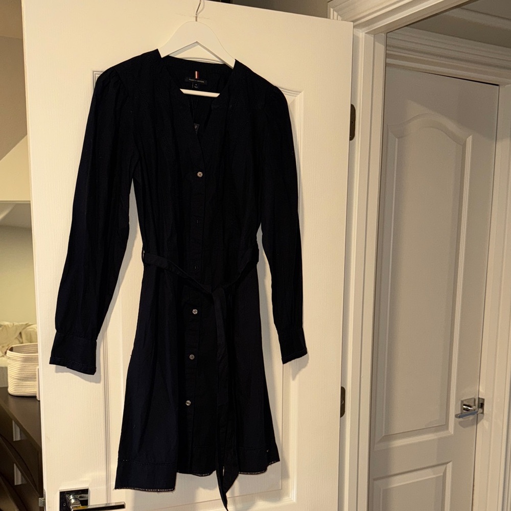 Never worn with tags Tommy Hilfiger Navy Long Sleeve Dress
